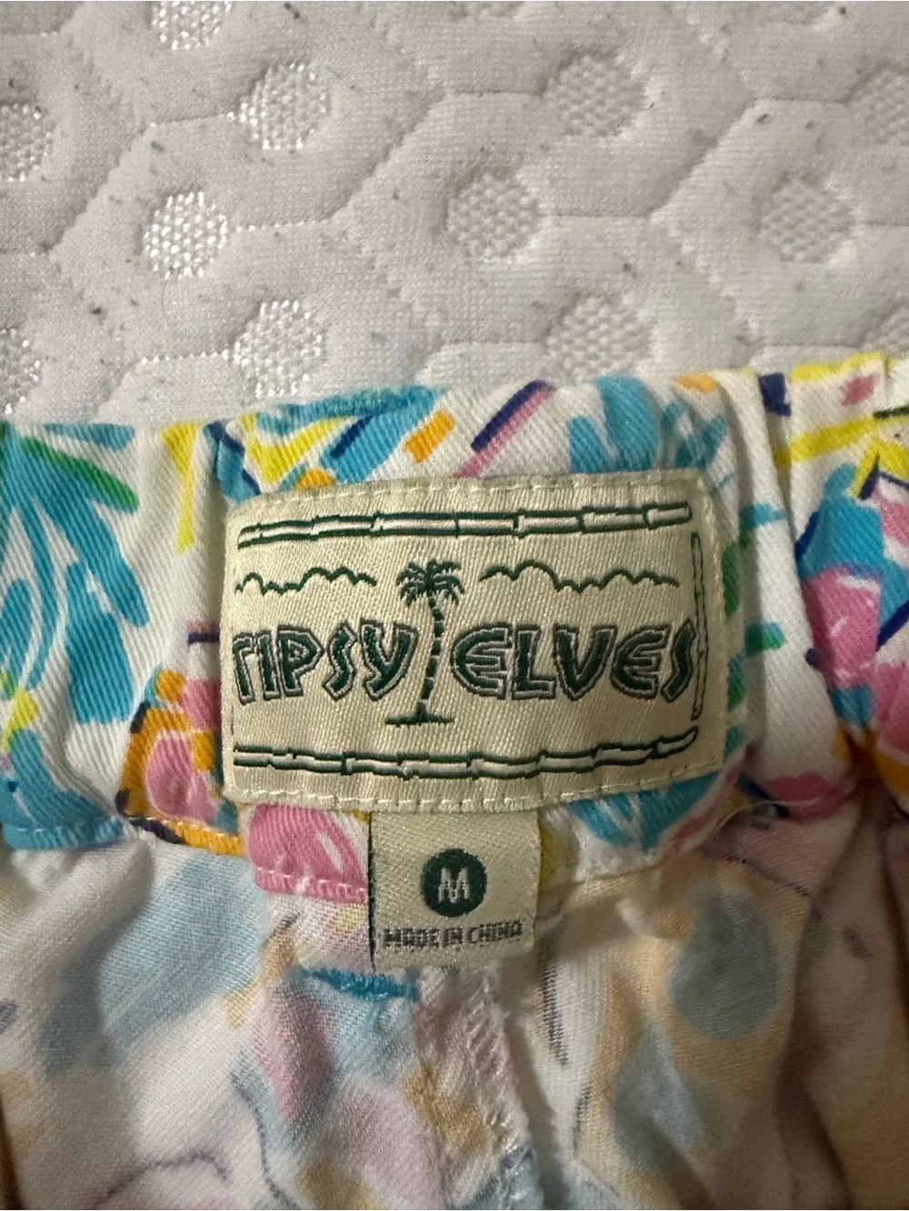 Tipsy elf Colorful Tropical Camera Print Shorts